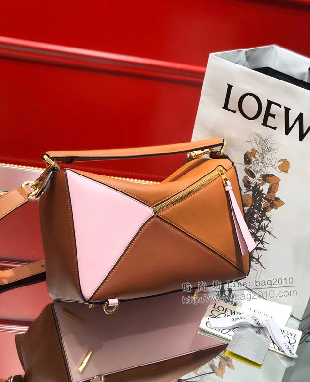 LOEWE經典爆款包包 羅意威中號Puzzle幾何拼接手提斜挎包 10171  tcl1135